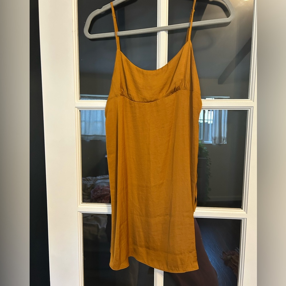 Free People mini slip dress with side bow ties